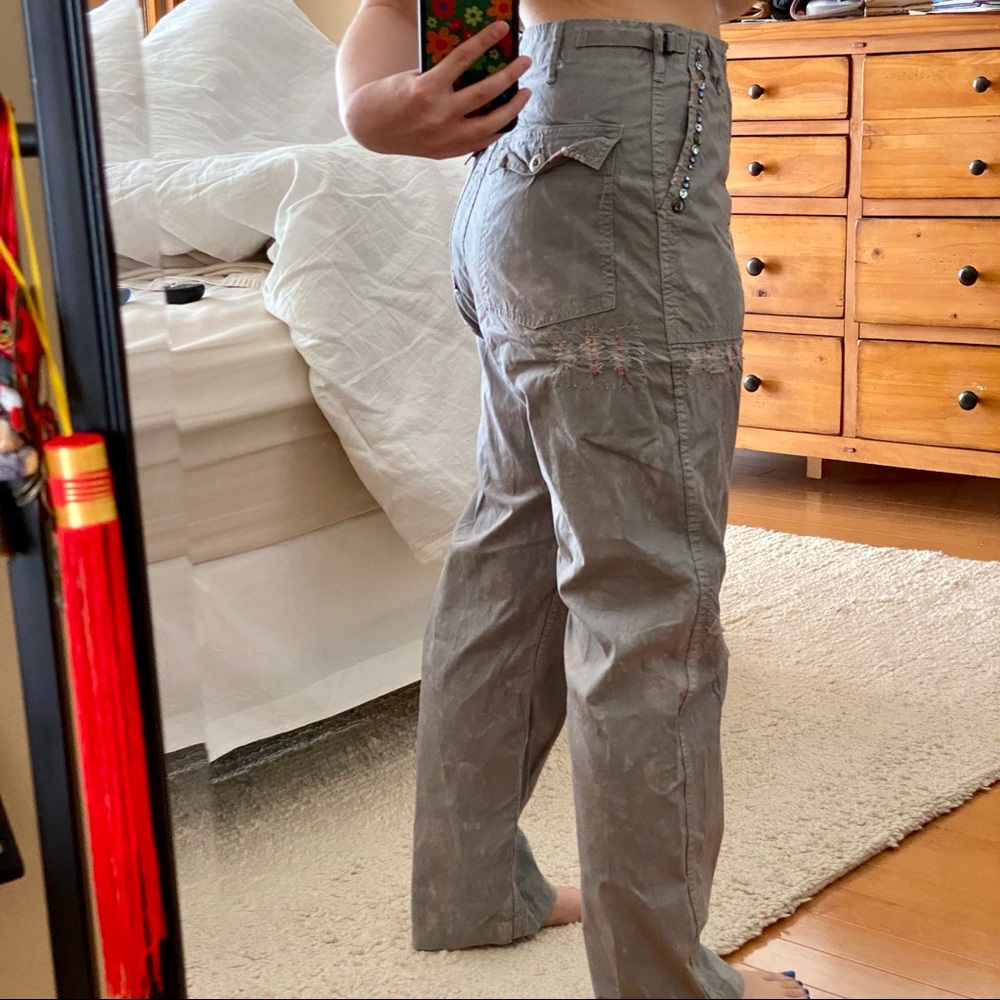 rare vtg 90s/y2k the great china wall los angeles cargo pants